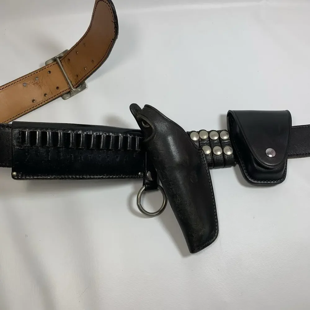 Triple K Mixson 71 Leather Duty Belt Size 36 Black w/ Accessories